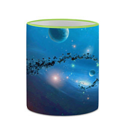 Кружка 3D Бесконечное космическое пространство - Nasa, цвет: 3D-светло-зеленый кант — фото 2