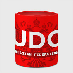 Кружка 3D Russian Federation judo - на красном фоне, цвет: 3D-белый + красный — фото 2