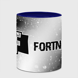 Кружка 3D Fortnite glitch на светлом фоне: надпись и символ, цвет: 3D-белый + синий — фото 2