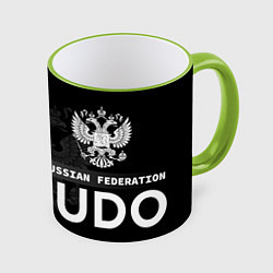 Кружка 3D Judo Russian Federation, цвет: 3D-светло-зеленый кант