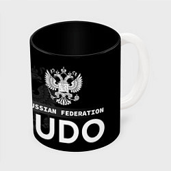 Кружка 3D Judo Russian Federation, цвет: 3D-белый + черный