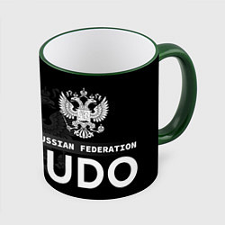 Кружка 3D Judo Russian Federation, цвет: 3D-зеленый кант