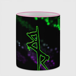 Кружка 3D Логотип киберпанков из Cyberpunk: edgerunners, цвет: 3D-розовый кант — фото 2