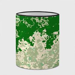Кружка 3D Абстракция в зелёных тонах, цвет: 3D-черный кант — фото 2