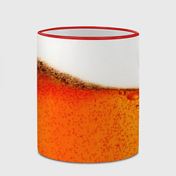 Кружка 3D Тёмное пиво, цвет: 3D-красный кант — фото 2