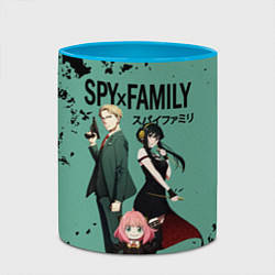 Кружка 3D Spy family characters, цвет: 3D-белый + небесно-голубой — фото 2