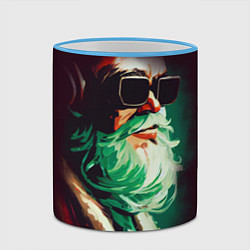 Кружка 3D DJ Santa, цвет: 3D-небесно-голубой кант — фото 2