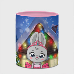 Кружка 3D Зайка на шпагате, цвет: 3D-белый + розовый — фото 2