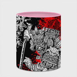 Кружка 3D Самурай и драконы, цвет: 3D-белый + розовый — фото 2