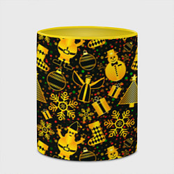 Кружка 3D New Year toys, цвет: 3D-белый + желтый — фото 2