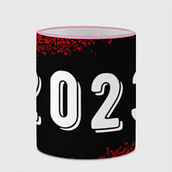 Кружка 3D 2023 Кролик: надпись и символ, цвет: 3D-розовый кант — фото 2