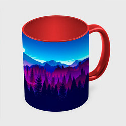 Кружка 3D Firewatch, цвет: 3D-белый + красный