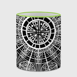 Кружка 3D Готический витраж, цвет: 3D-светло-зеленый кант — фото 2