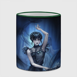 Кружка 3D Уэнсдэй Аддамс: Танец, цвет: 3D-зеленый кант — фото 2