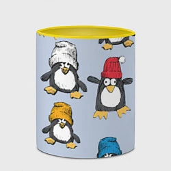 Кружка 3D Смешные пингвины, цвет: 3D-белый + желтый — фото 2