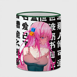 Кружка 3D Bocchi the rock аниме, цвет: 3D-зеленый кант — фото 2