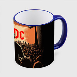 Кружка 3D На рок концерте, цвет: 3D-синий кант
