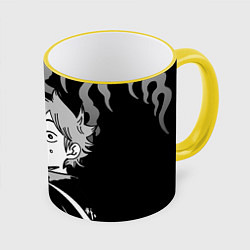 Кружка 3D Хината из Haikyuu!!, цвет: 3D-желтый кант