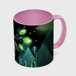 Кружка 3D Аль-Хайтам - взрыв стихий, цвет: 3D-белый + розовый
