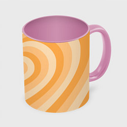 Кружка 3D Hearts orange, цвет: 3D-белый + розовый