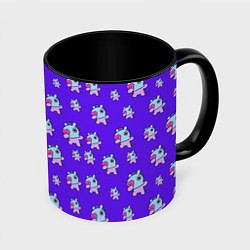 Кружка 3D BT21 Mang pattern BTS, цвет: 3D-белый + черный
