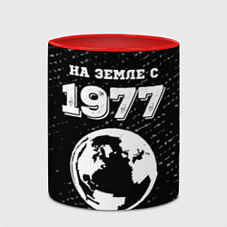 Кружка 3D На Земле с 1977: краска на темном, цвет: 3D-белый + красный — фото 2