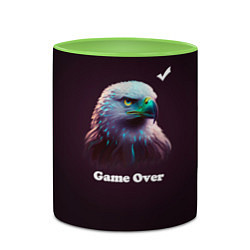 Кружка 3D Hawk-game over, цвет: 3D-белый + светло-зеленый — фото 2