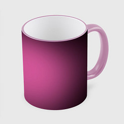 Кружка 3D Розовый фон с черной виньеткой, цвет: 3D-розовый кант