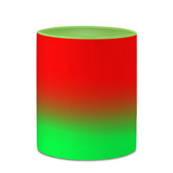 Кружка 3D Необычный переход, цвет: 3D-белый + светло-зеленый — фото 2