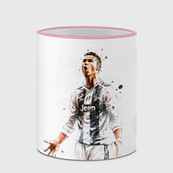Кружка 3D CR 7 Juventus, цвет: 3D-розовый кант — фото 2