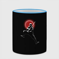 Кружка 3D Ниндзя в нападении, цвет: 3D-небесно-голубой кант — фото 2