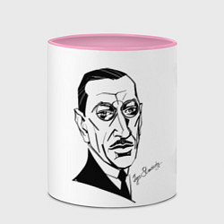 Кружка 3D Igor Stravinsky, цвет: 3D-белый + розовый — фото 2