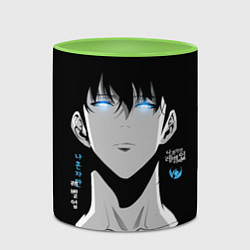 Кружка 3D Поднятие уровня в одиночку - solo leveling, цвет: 3D-белый + светло-зеленый — фото 2