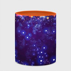 Кружка 3D Звездочки - космическое небо, цвет: 3D-белый + оранжевый — фото 2