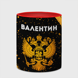 Кружка 3D Валентин и зологой герб РФ, цвет: 3D-белый + красный — фото 2