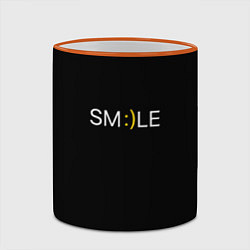 Кружка 3D Надпись smile, цвет: 3D-оранжевый кант — фото 2