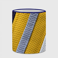 Кружка 3D Полосатая в дырочку, цвет: 3D-синий кант — фото 2