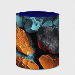 Кружка 3D Цветные камни, цвет: 3D-белый + синий — фото 2