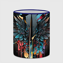 Кружка 3D Психоделические крылья, цвет: 3D-синий кант — фото 2