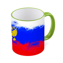 Кружка 3D Russia флаг герб, цвет: 3D-светло-зеленый кант