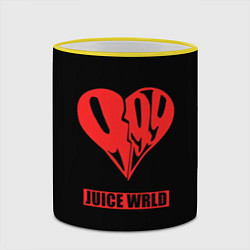 Кружка 3D Juice WRLD - heart, цвет: 3D-желтый кант — фото 2