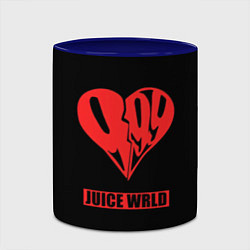 Кружка 3D Juice WRLD - heart, цвет: 3D-белый + синий — фото 2