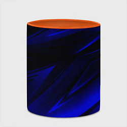 Кружка 3D Geometry blue stripes, цвет: 3D-белый + оранжевый — фото 2