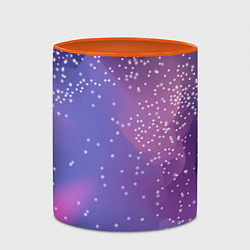 Кружка 3D Космическое звездное небо, цвет: 3D-белый + оранжевый — фото 2
