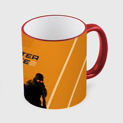 Кружка 3D Counter Strike 2, цвет: 3D-красный кант