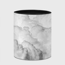 Кружка 3D Пористые облака, цвет: 3D-белый + черный — фото 2