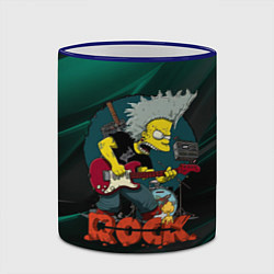 Кружка 3D Rock music Simpsons, цвет: 3D-синий кант — фото 2