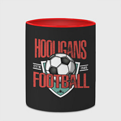 Кружка 3D Football hooligans, цвет: 3D-белый + красный — фото 2
