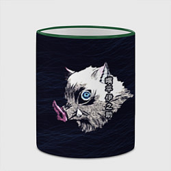 Кружка 3D Кабан Иноскэ Хасибира, цвет: 3D-зеленый кант — фото 2