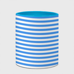 Кружка 3D Тельняшка васильковая ВДВ, цвет: 3D-белый + небесно-голубой — фото 2